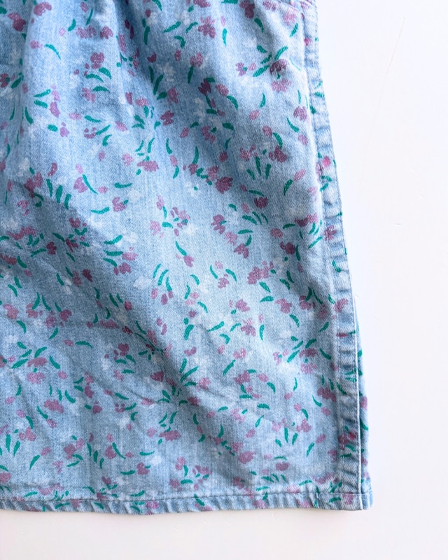 【6T・vintage】OshKosh デニムフローラル柄dress