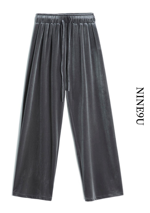 velvet style straight pants【NINE6900】