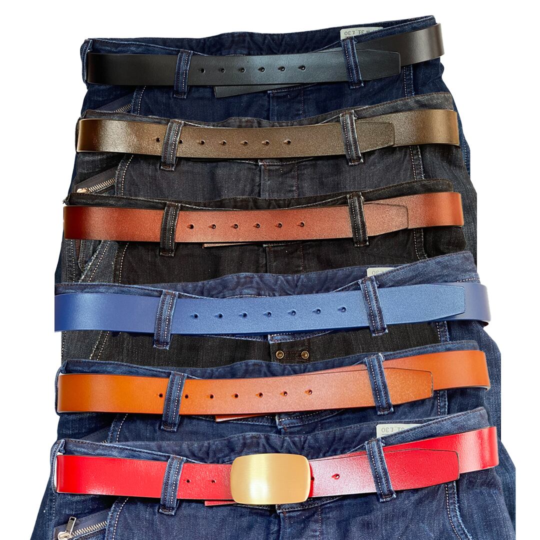 □新品 牛革/本革 ベルト オイルレザー バックル用 交換ベルト