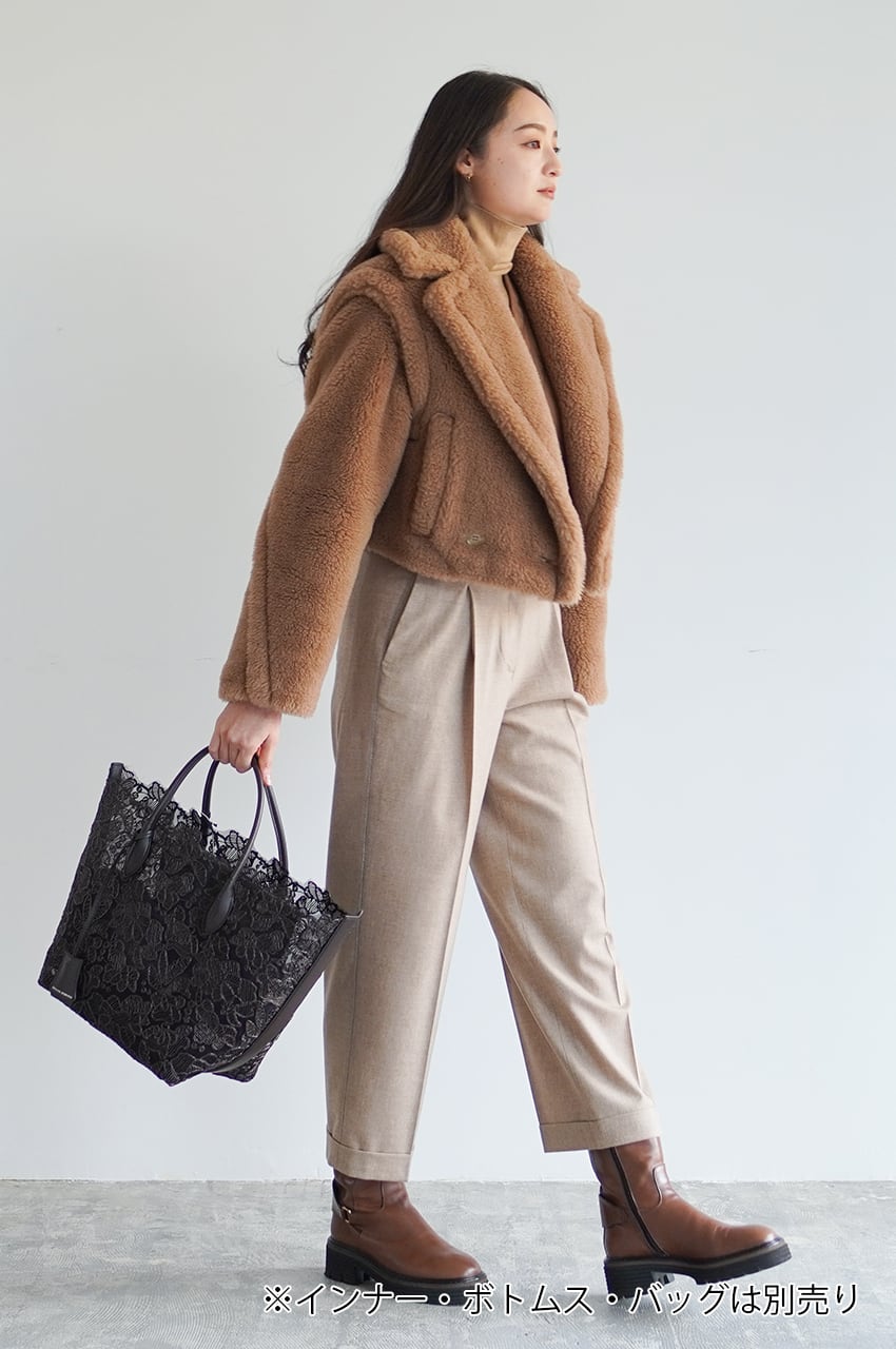 MAXMARAテディベア2wayクロップドジャケット | LA VOIE LACTÉE