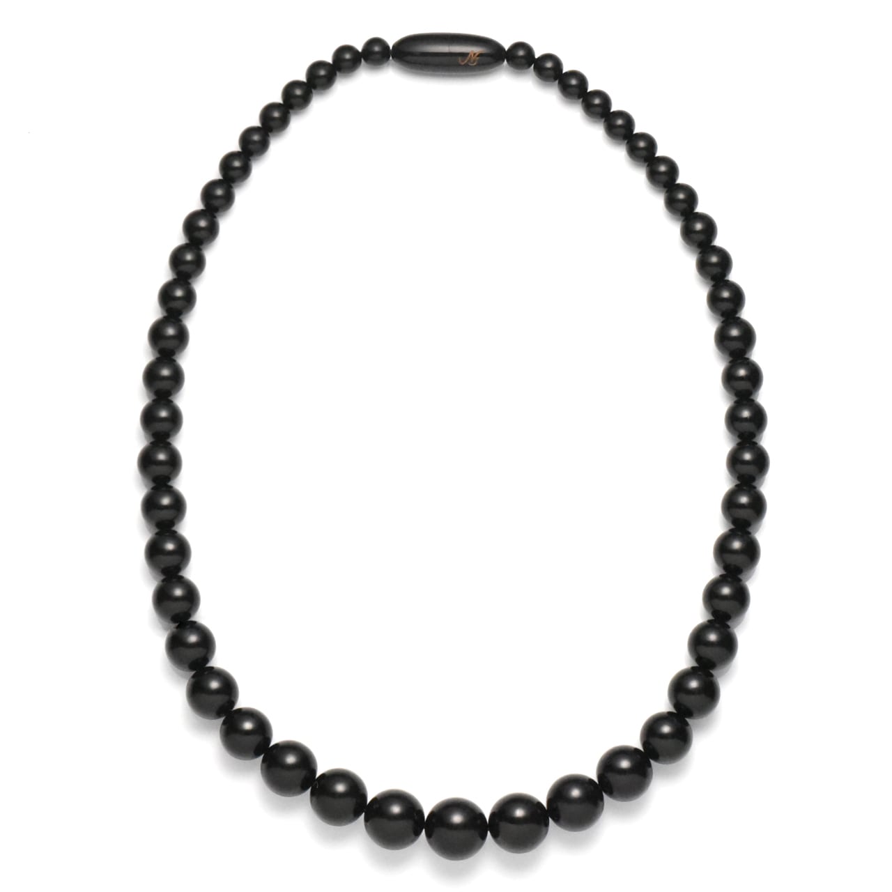 刻印有】ヴィクトリアンジェット グラデーション ネックレス 6-10mm