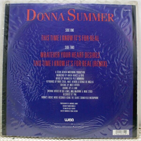 Donna Summer / This Time I Know It's For Real [257 779-0, 2 57779-0] - 画像2