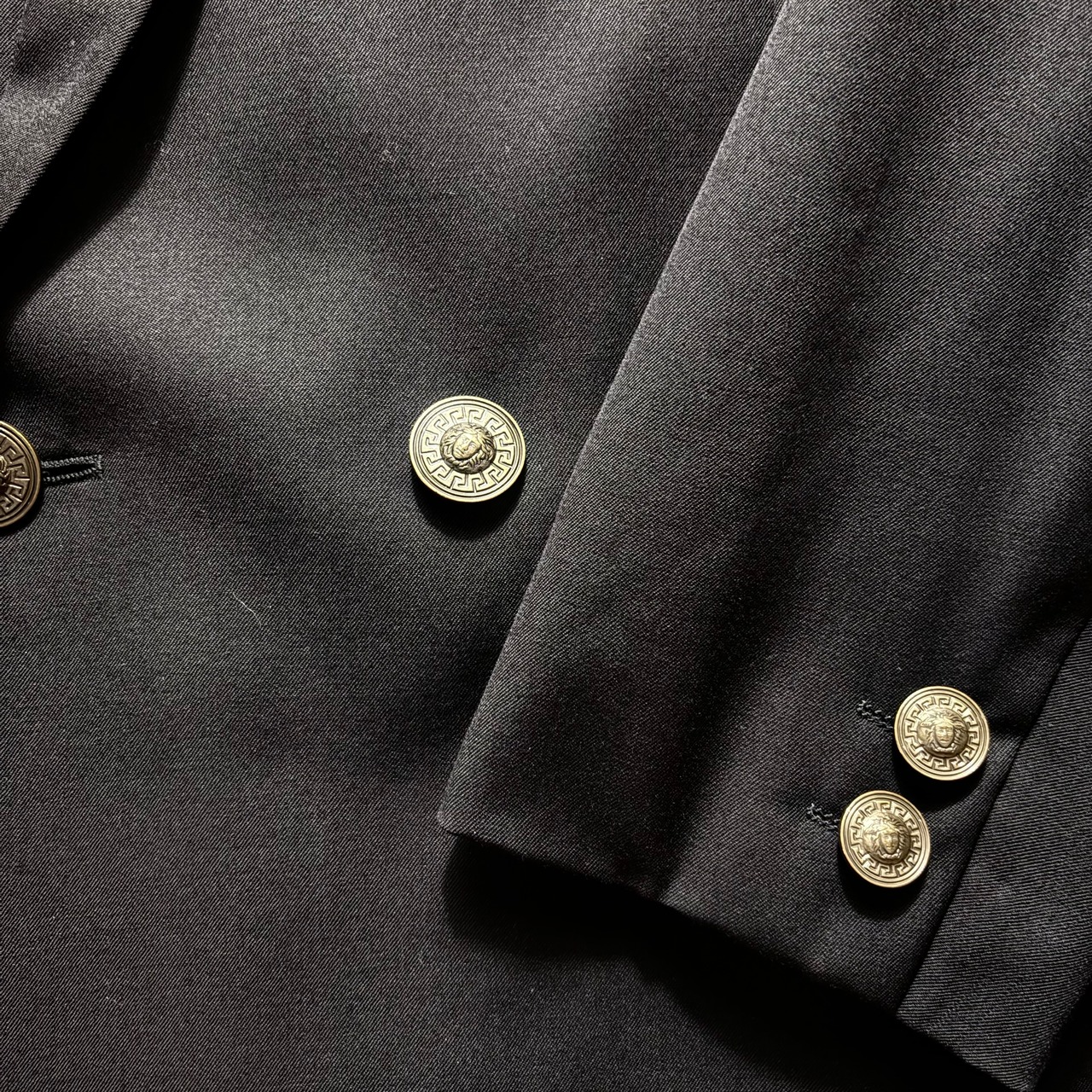 vintage GIANNI VERSACE black double suits set-up