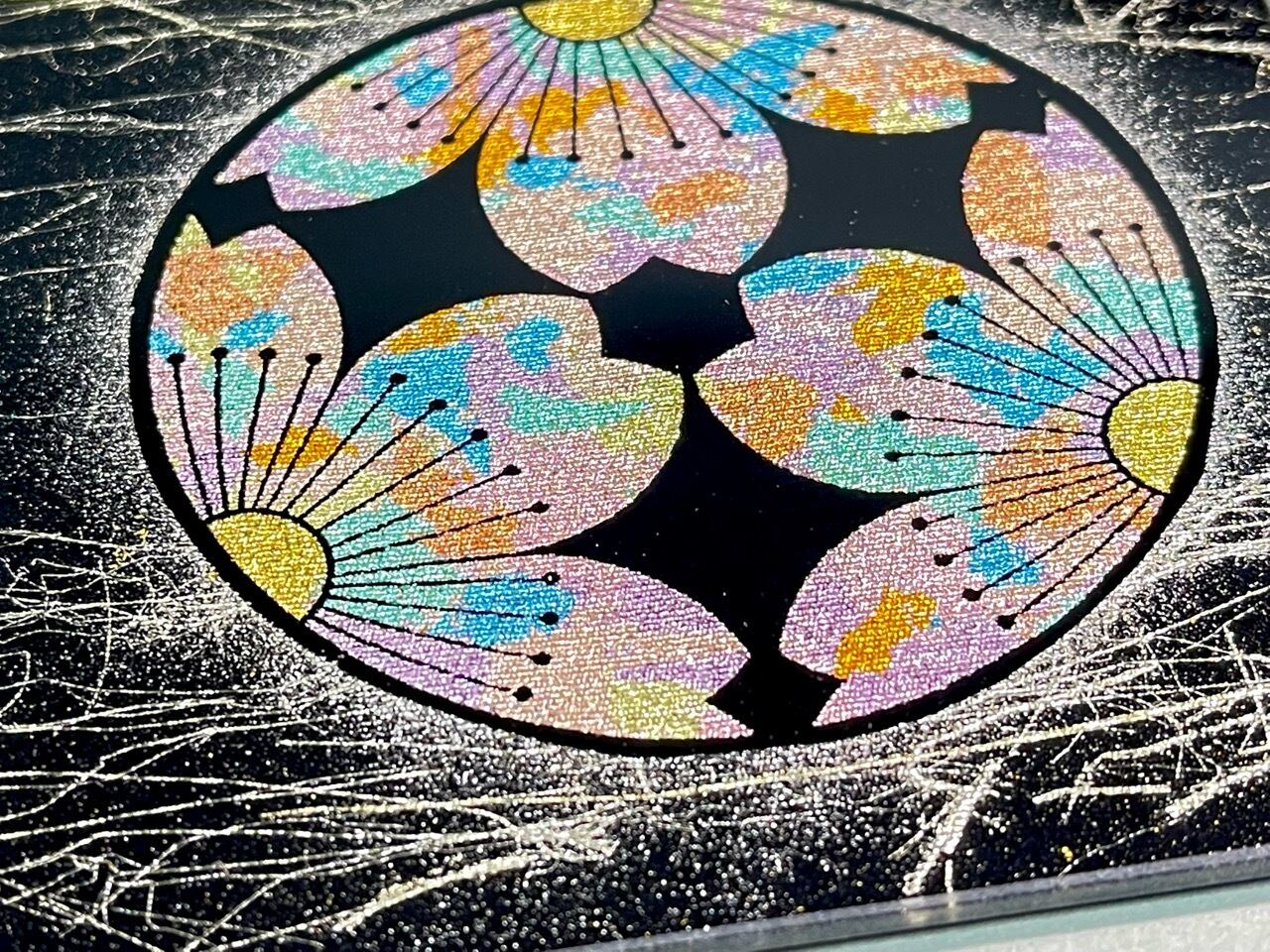 金彩友禅ガラスの器 桜家紋コースター | 金彩工芸 山田