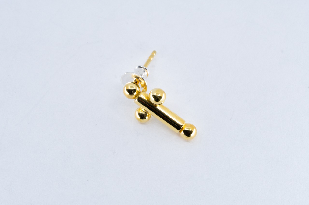 PI-020 BP Cross earring( 24K Gold Plated)