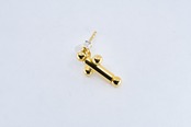 PI-020 BP Cross earring( 24K Gold Plated)