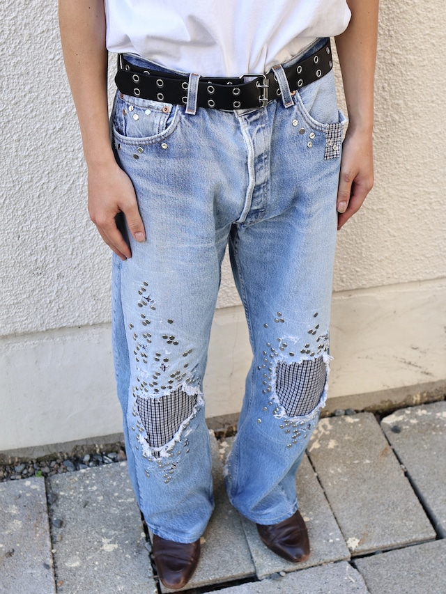 【Hannah Creak/26aw】Studded Jeans right Blue