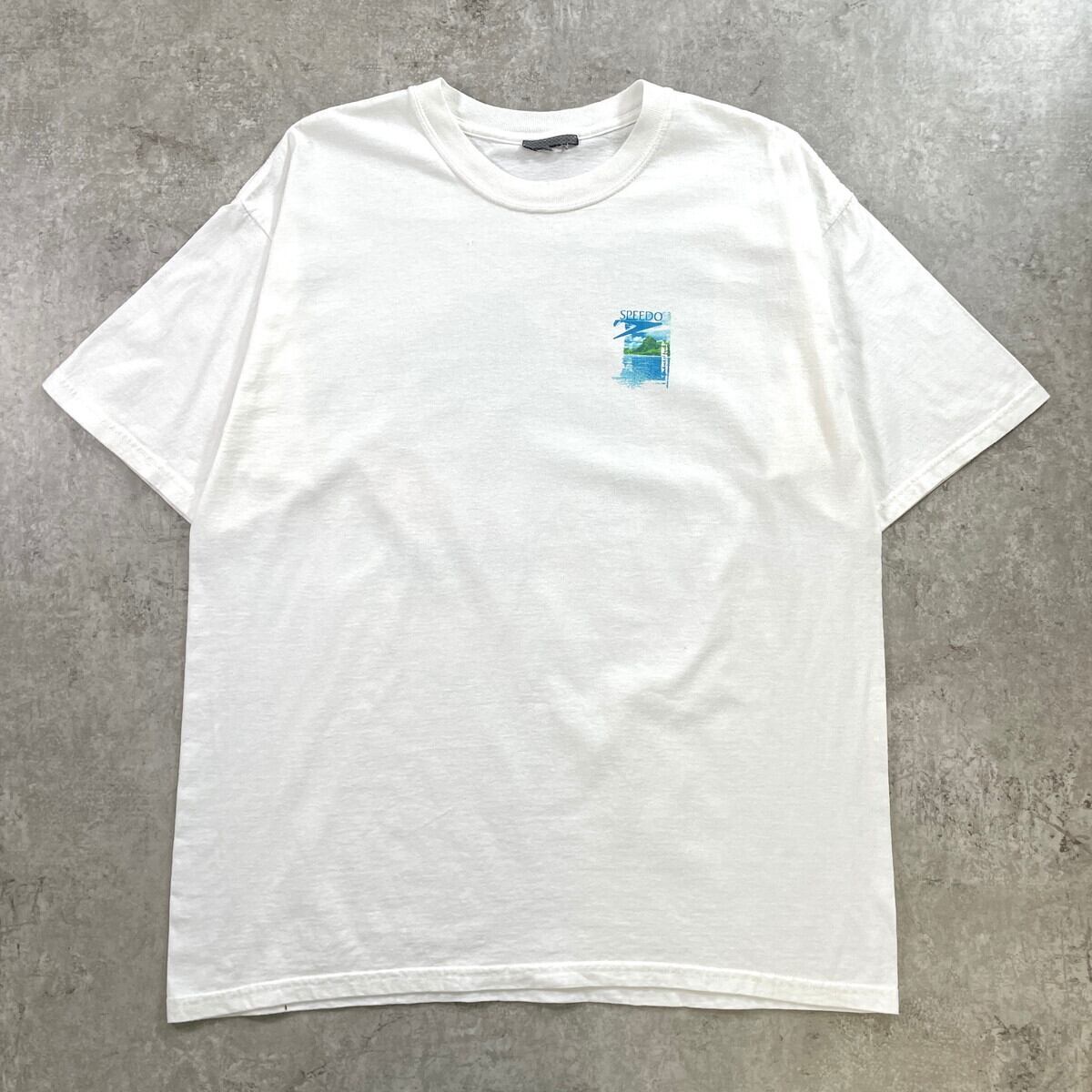 00年代 SPEEDO スピード グラフィックプリントTシャツ メンズL~XL相当