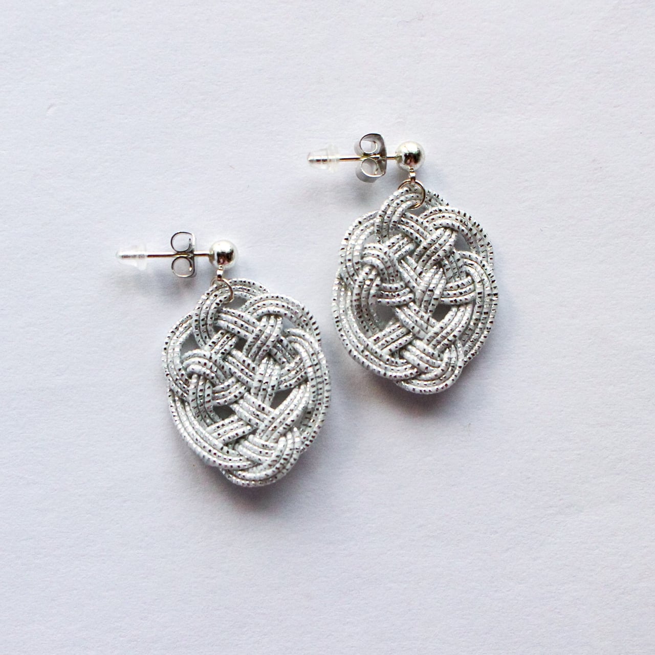 水引ピアス・イヤリング - TSUYA - シルバー | 紙単衣 - kamihitoe