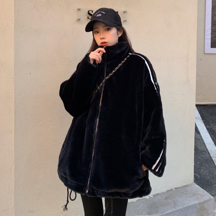 ジャケット オータムウィンターベルベットルーズカラートップス ロング 秋物 冬物 1号婦人25162123909