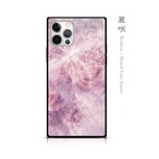麗咲 - 和風 四角型 強化ガラスiPhoneケース
