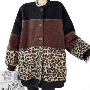 SUEDE BOA REVERSIBLE STITCH DESIGN JACKET COAT 1color M-15349