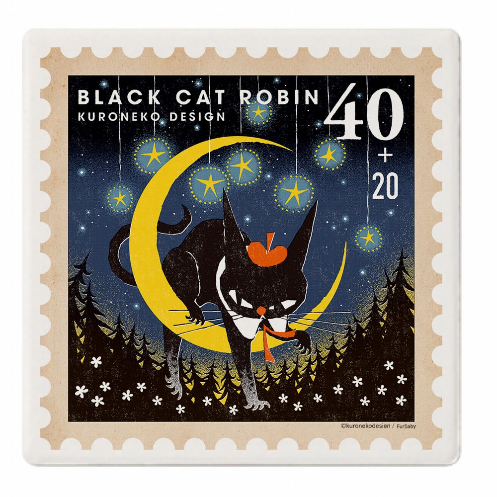 ひなたかほり　黒ねこ意匠　コラボ　限定100枚　シリアル　直筆サイン スタンプアニマル 夜とろびん by 黒ねこ意匠 合皮パスケース