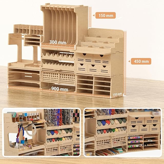 Bucasso プラモデル ペイントラック モデルツール収納ラック MDF素材