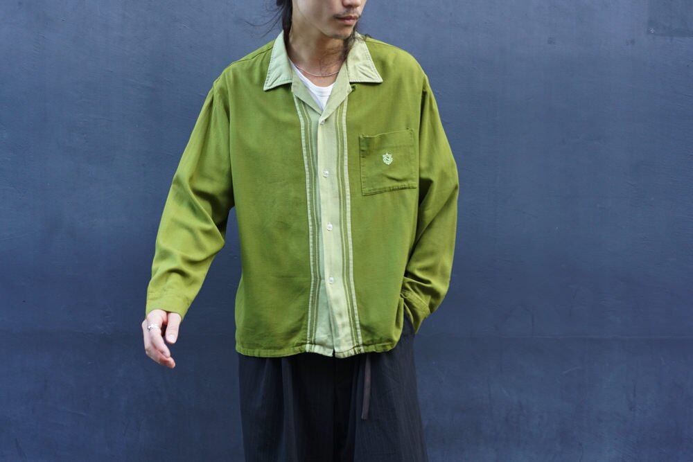 Vintage rayon open collar shirt [1960s] [don robles] Vintage Rayon