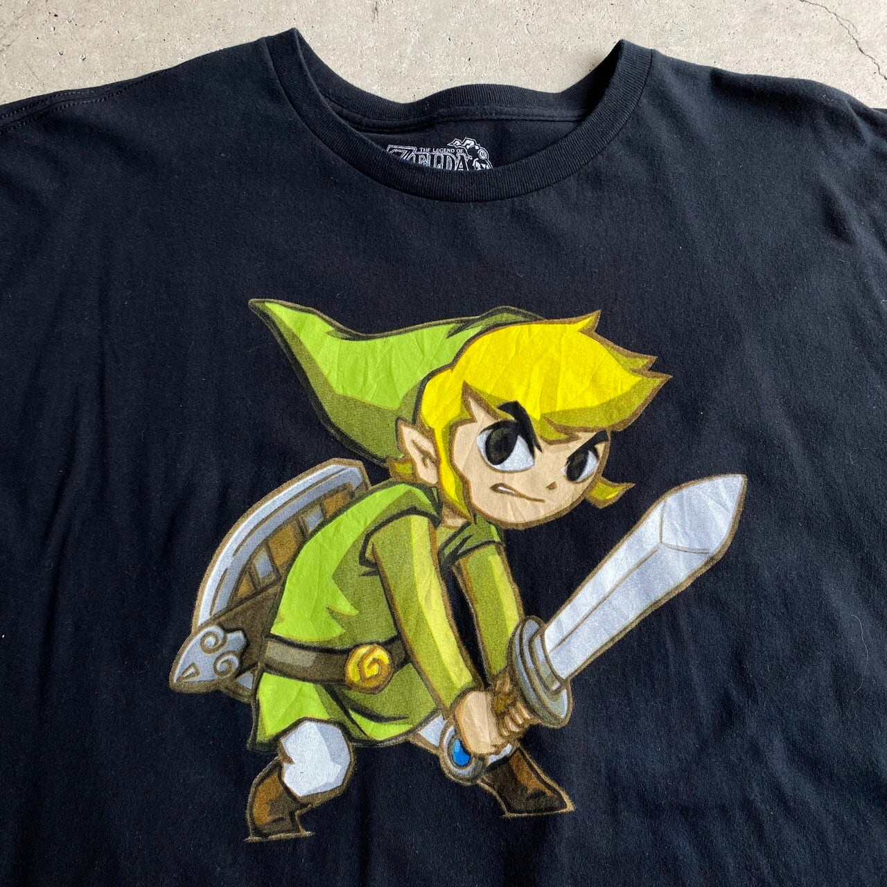 ビッグサイズ Zelda ゼルダの伝説 大地の汽笛 トゥーンリンク ゲーム キャラクタープリント Tシャツ メンズ2xl 古着 ブラック 黒 大きいサイズ Tシャツ Cave 古着屋 公式 古着通販サイト