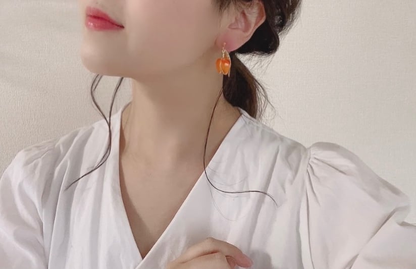 オレンジのチューリップ