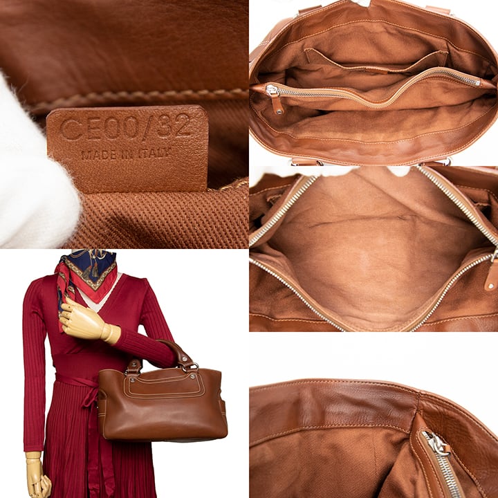 バッグ CELINE セリーヌ ブギーバッグ ハンドバッグ スエード ブラウン