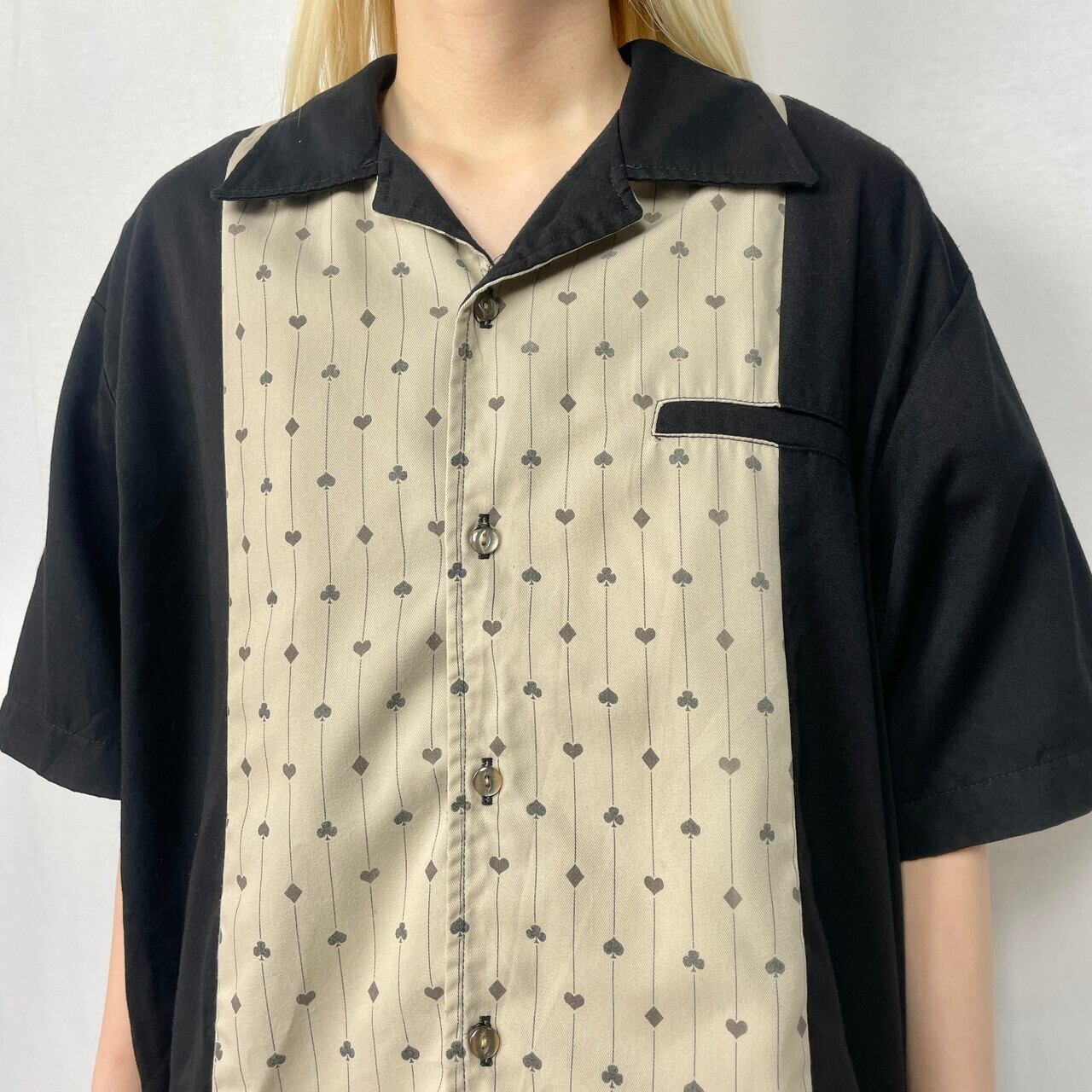 USA製 Steady Clothing ステディクロージング トランプ柄 切替