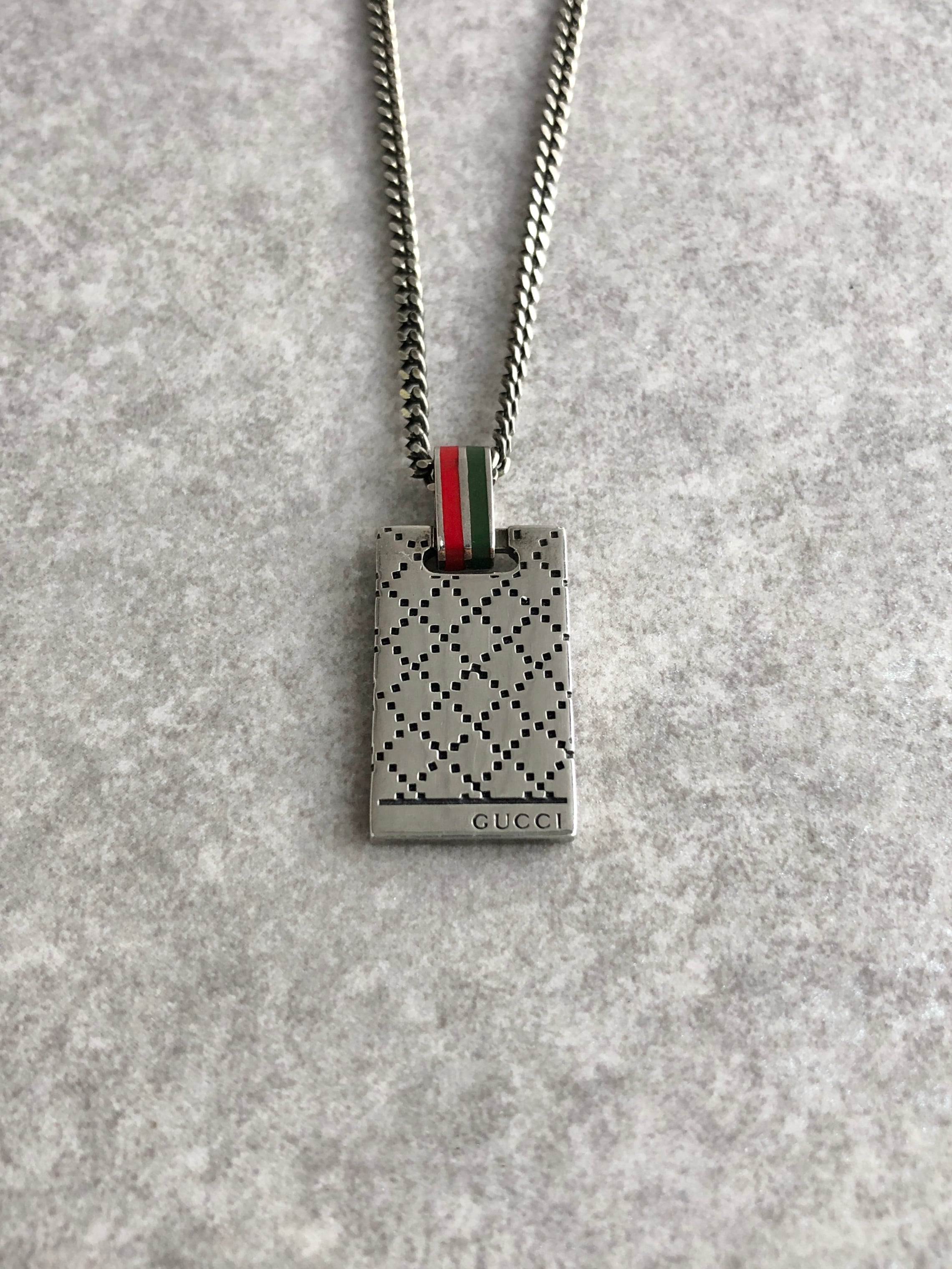 GUCCI グッチ ディアマンテ ネックレス シルバー スクエア vintage