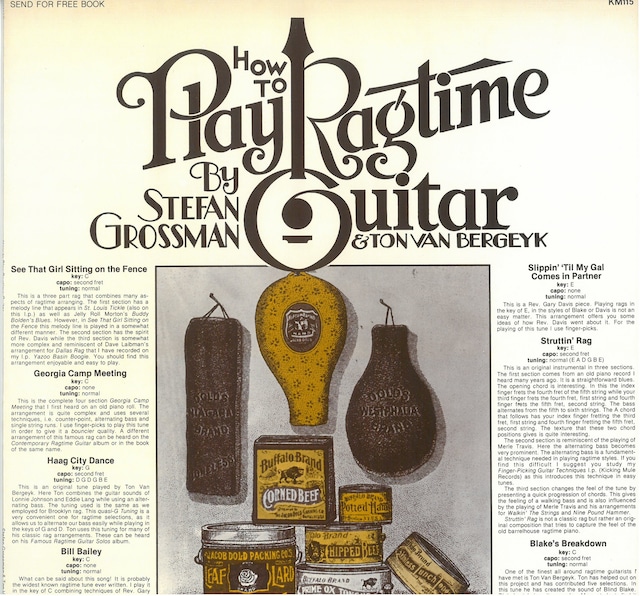 STEFAN GROSSMAN & TONY VAN BERGEYK / HOW TO PLAY RAGTIME GUITAR (LP) USA盤