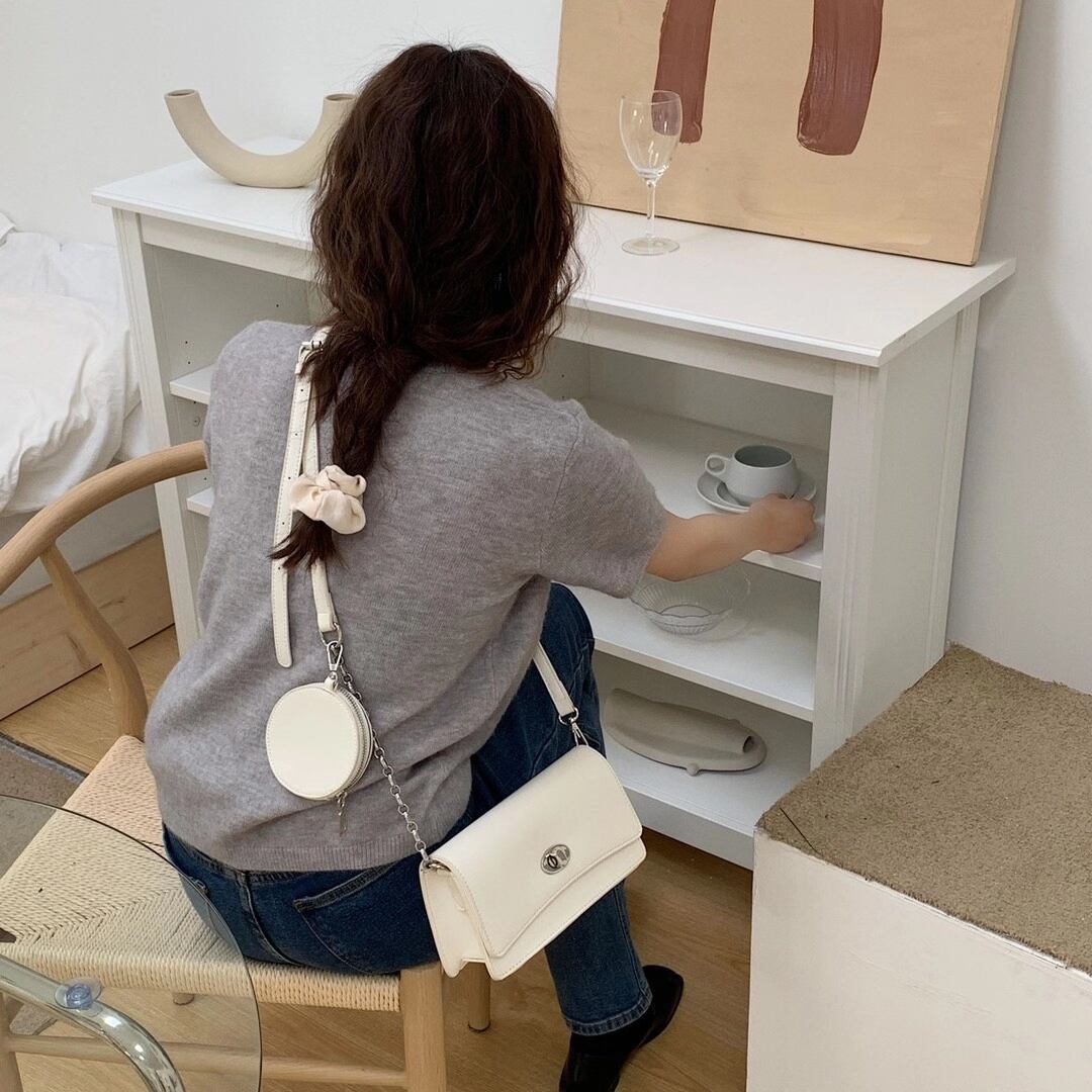 ポーチ付き　スクエアショルダーバッグ　AS75-9953