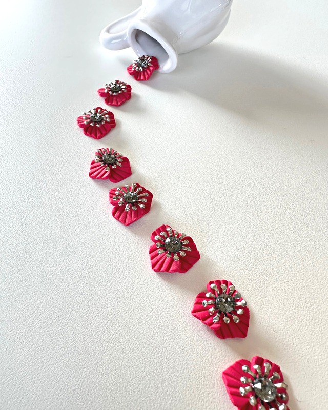 mini MAKE flower【 red pink 】