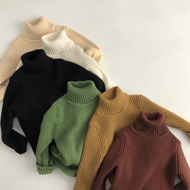 【BABY&KID】ナチュラルニットハイネックセーター