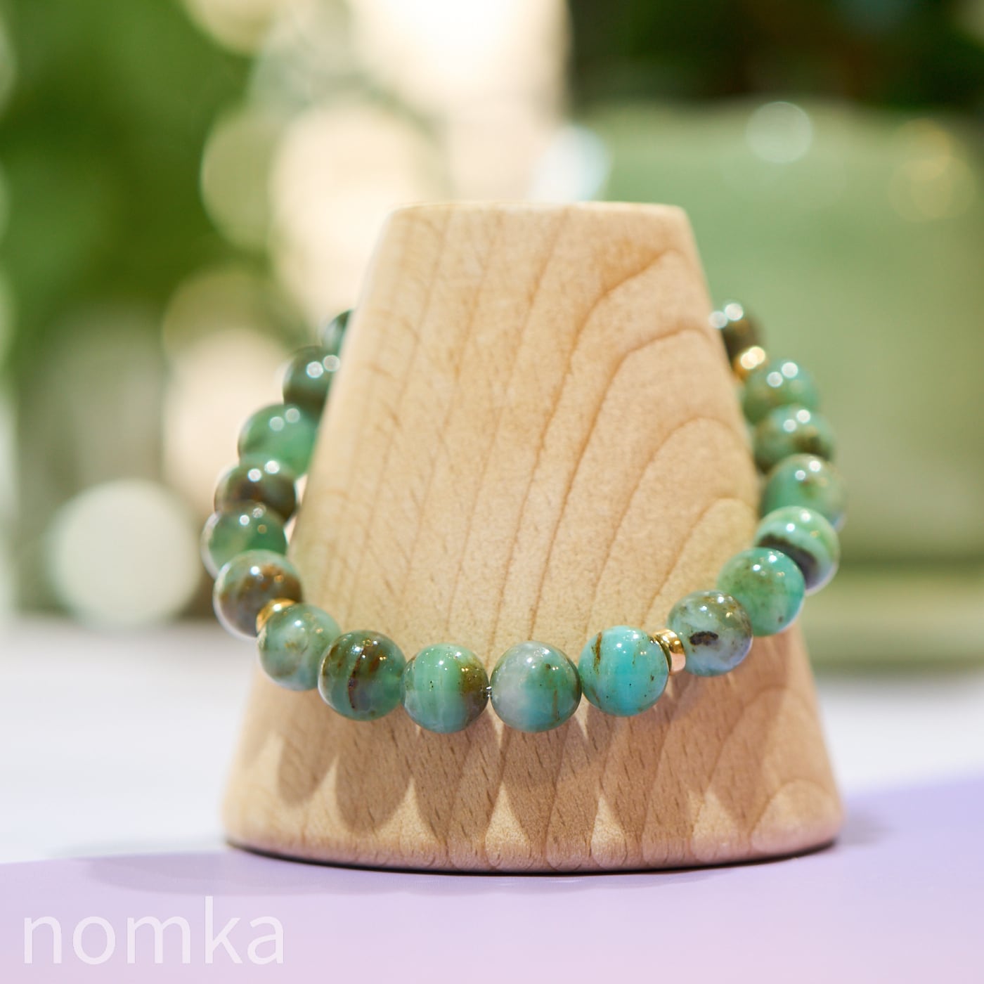 【Ture Melody~澄み渡る本音~】ブルーコモンオパール デザインブレスレット(約15cm) naw25-0014