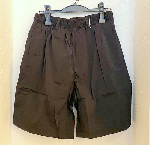 Puckering Super Stretch Nylon Shorts　Black