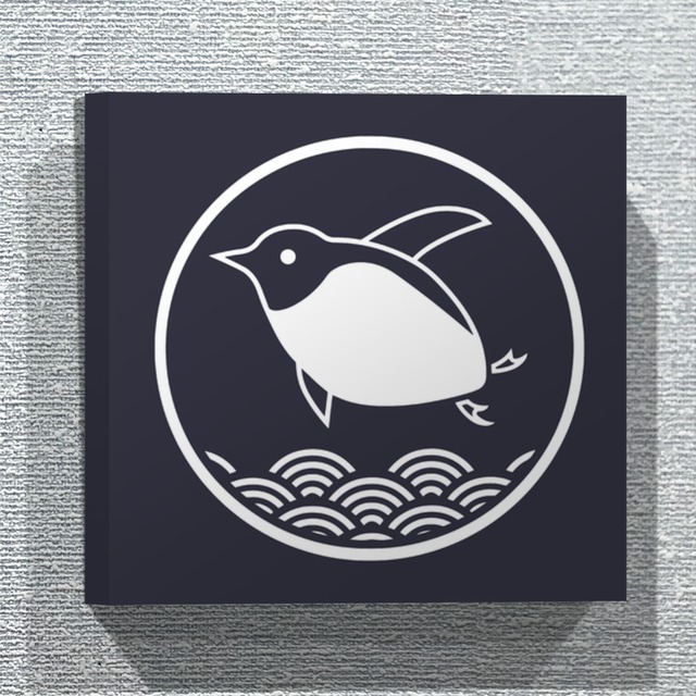 ペンギン家紋 ファブリックパネル