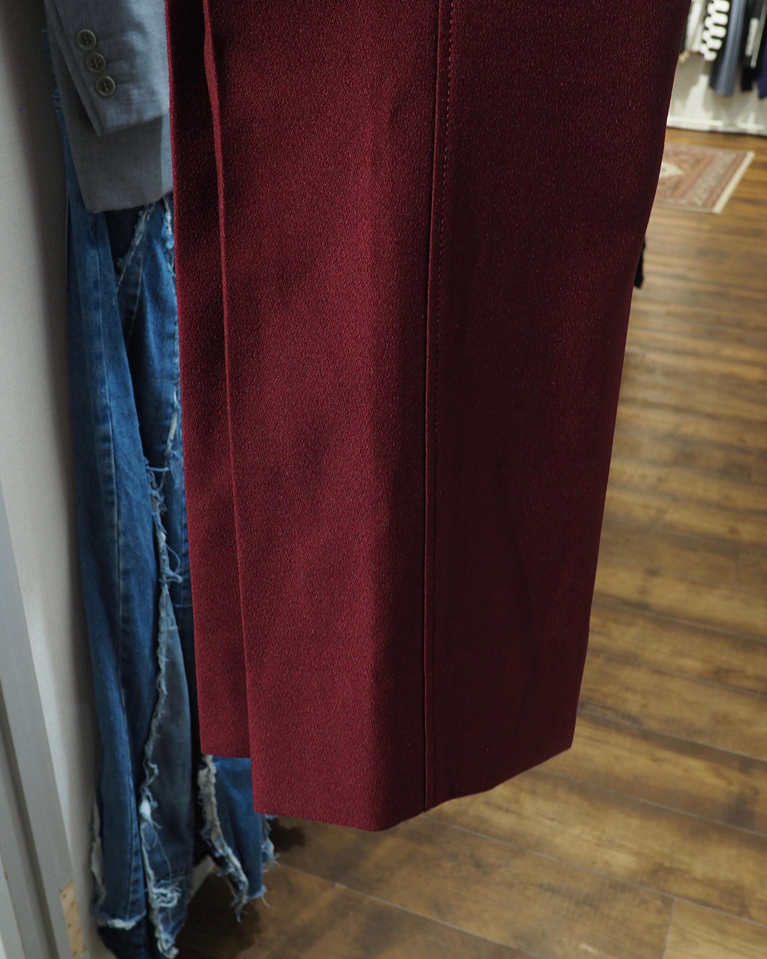 Beautiful Dark Bordeaux Color vintage Semi Flare Pants