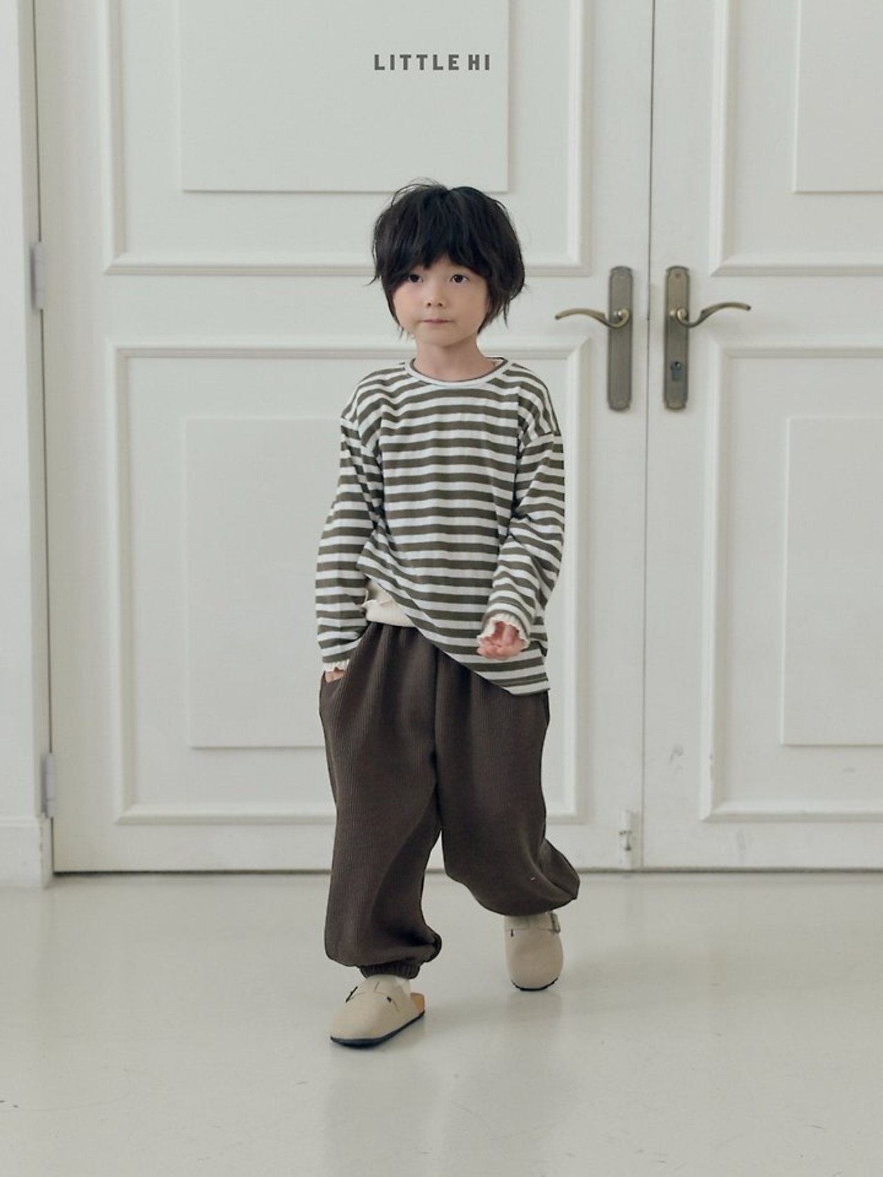 【取寄】LITTEL HI オータムストライプTシャツ｜秋服｜韓国子供服｜26/AT