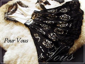 ★送料無料★シルク100％☆11号(L)☆バラ透かし彫りモチーフのワンピース(OPN6993)