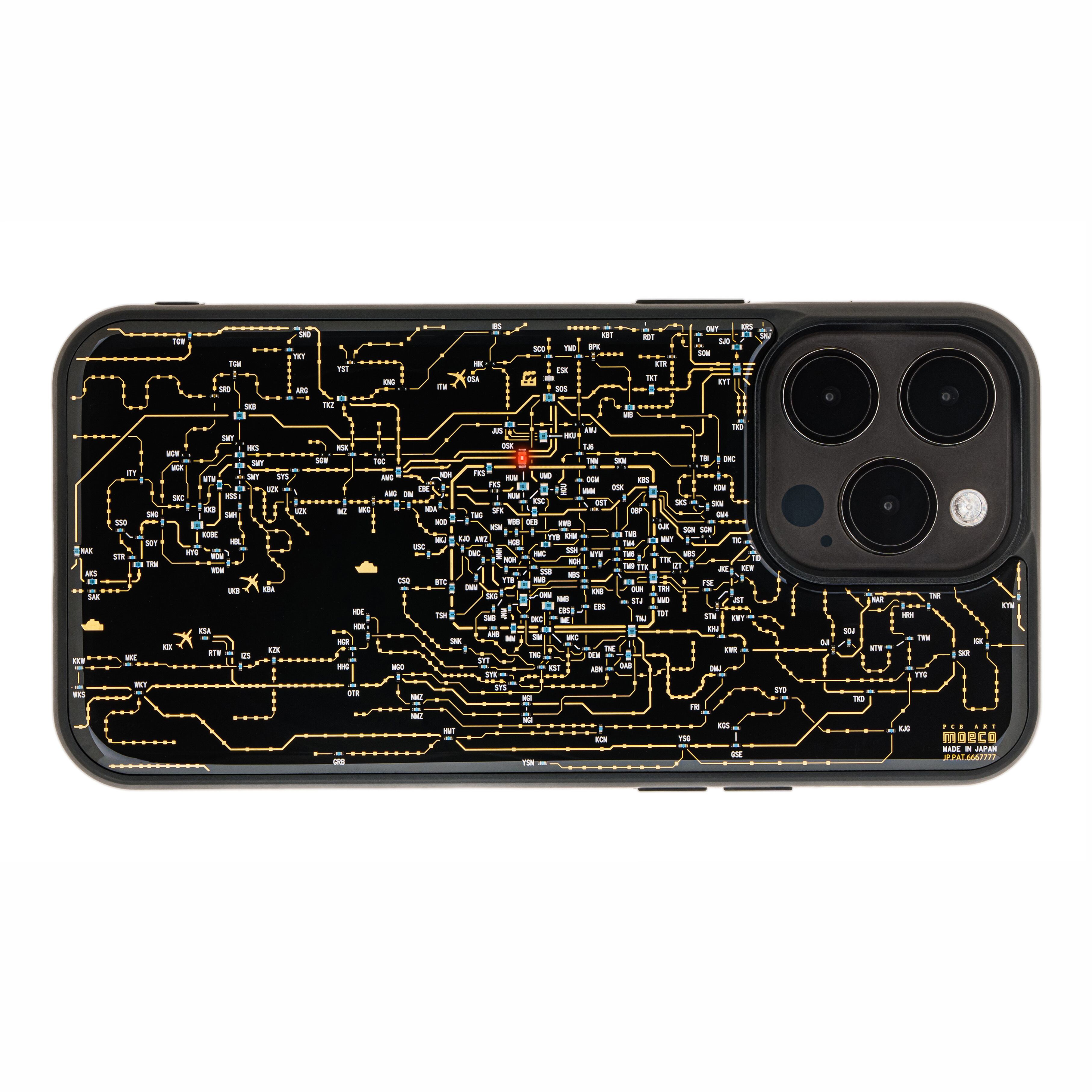 FLASH 関西回路線図 iPhone 16 Pro Max ケース | PCB ART moeco