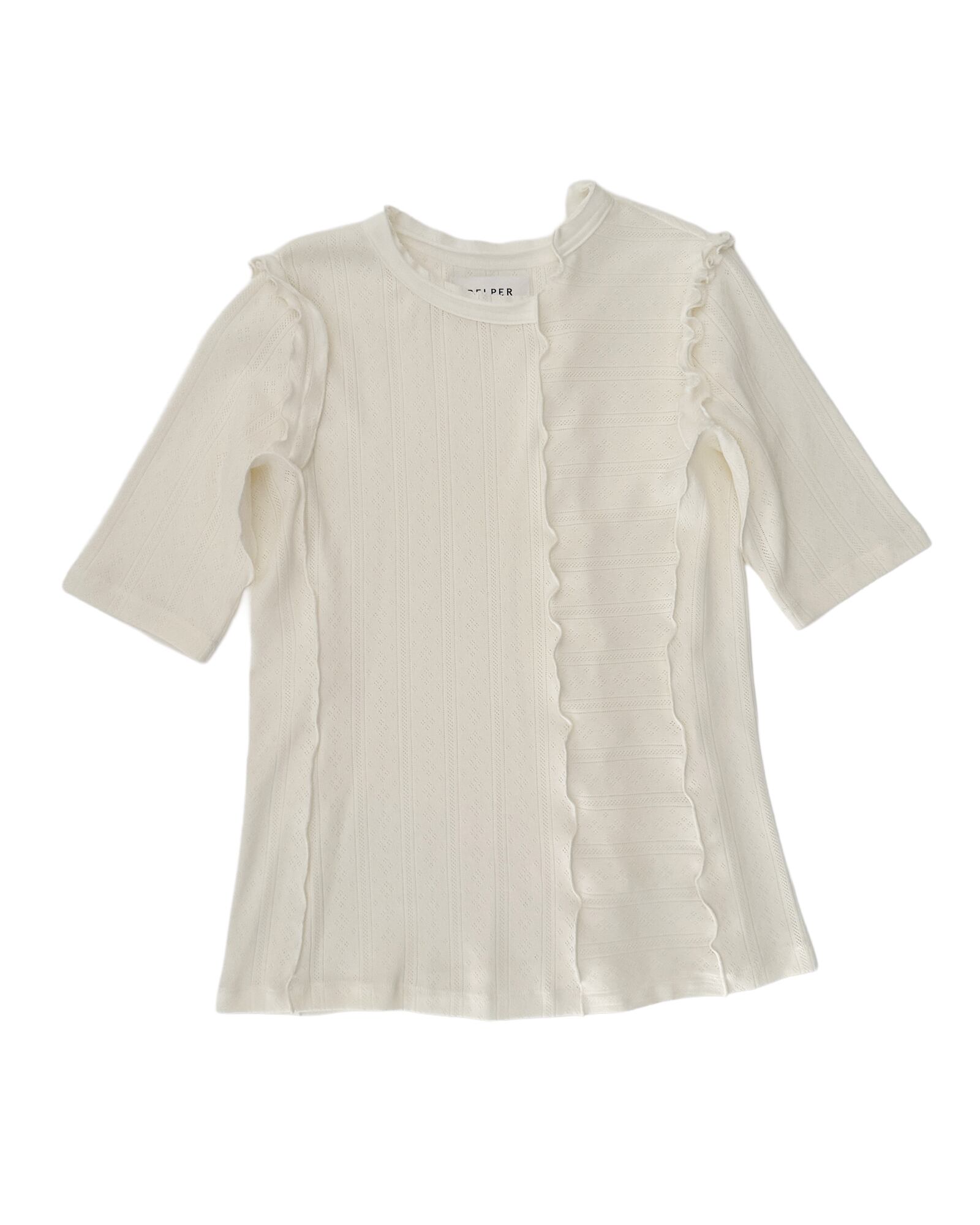 【 BELPER 】27SS PRE ODER "RIBBED JERSEY PATCHWORK TOP"(デポジット30%表記)