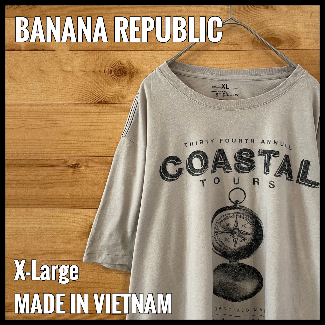 【BANANA REPUBLIC】グラフィック プリント Tシャツ XL ビッグサイズ バナナパブリック US古着 アメリカ古着