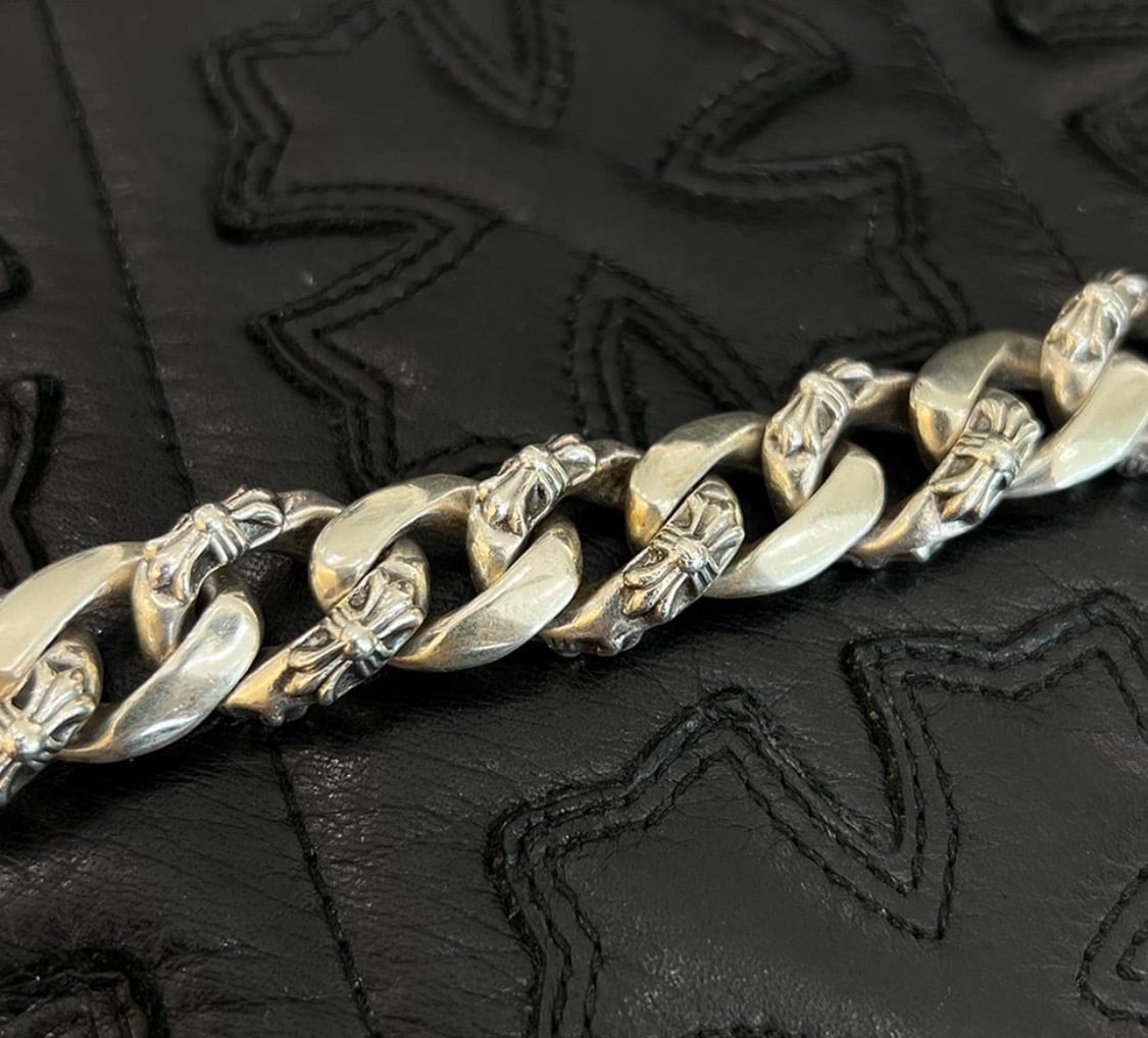 CHROME HEARTS CH Plus Fancy Chain Bracelet 15 LINK クロムハーツ CH