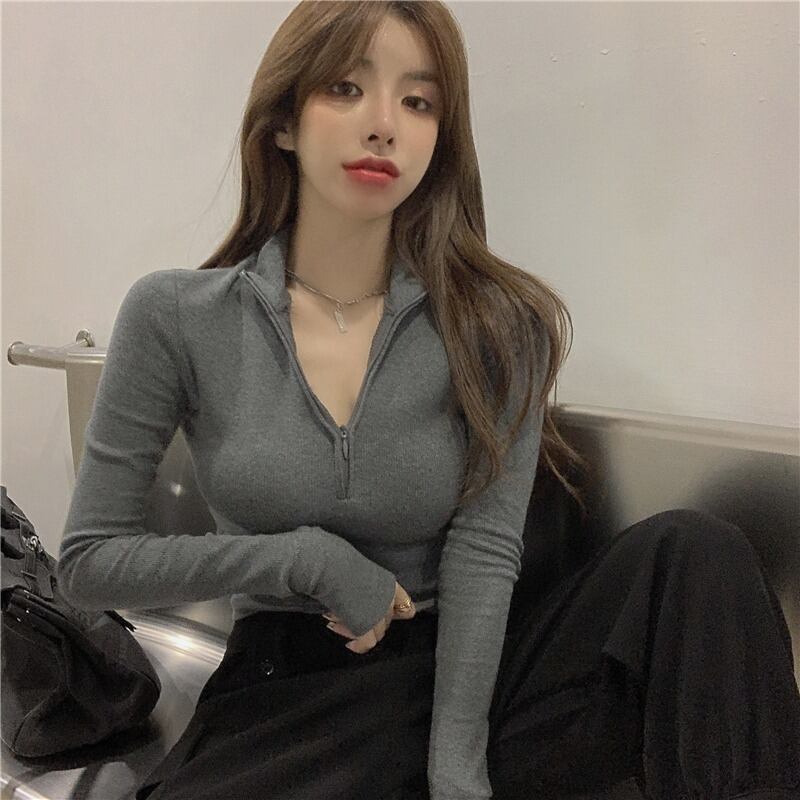 ホワイトシャツ レディーススプリングスタイルVネック薄手Tシャツ トップス ロング 春物 1号婦人7366259222