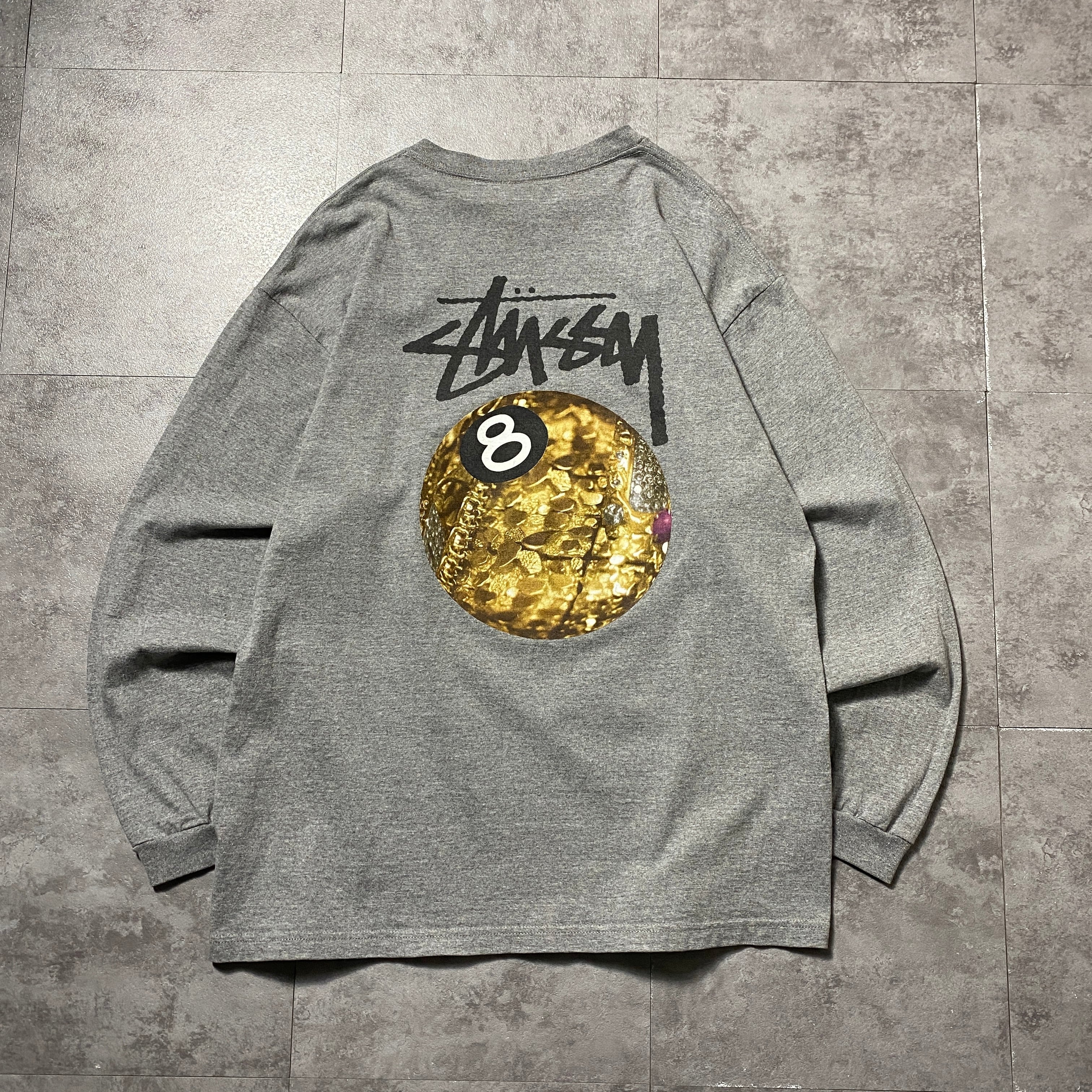 00's old stussy オールドステューシー 8ボール ジュエリー柄 バック