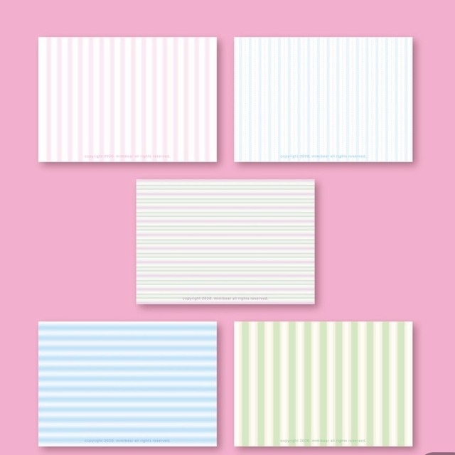 【予約】MIMIBEAR 〔stripe pattern memo set 〕
