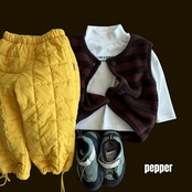 ペッパー / PEPPER / スクエアぺディングパンツ / 韓国子供服 / キッズ / 26winter〖取寄〗*XS~XL*