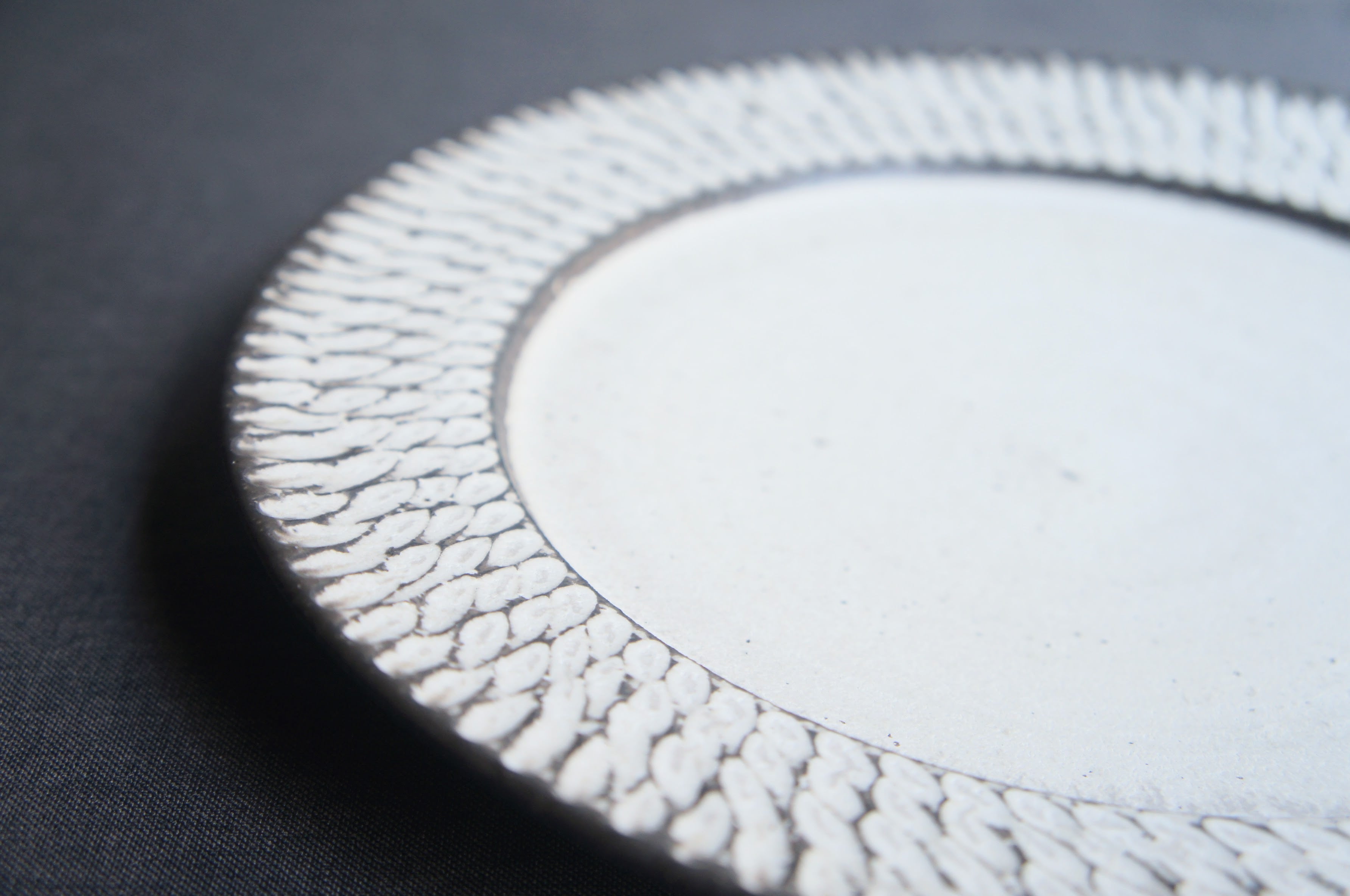 しのぎの平皿 5寸｜毎日のプレートがアートに （山本雅則 信楽焼 幸山