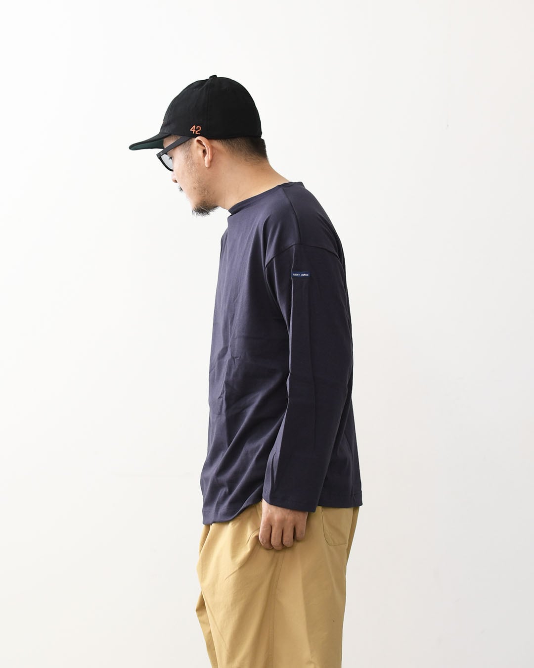 LGB ルグランブルー 長袖カットソー トップス オフショルダー レザー紐 SAINT JAMES [セントジェームス 正規販売店] 24JC MORL.LOOSE L/S