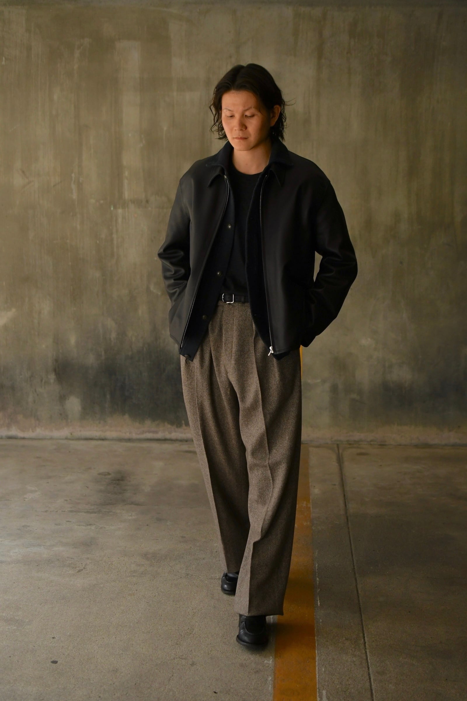 NEAT / Wool Herringbone Wide (BROWN × WHITE) | nariwai