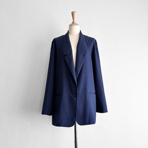 Navy Rayon Tailored Jacket