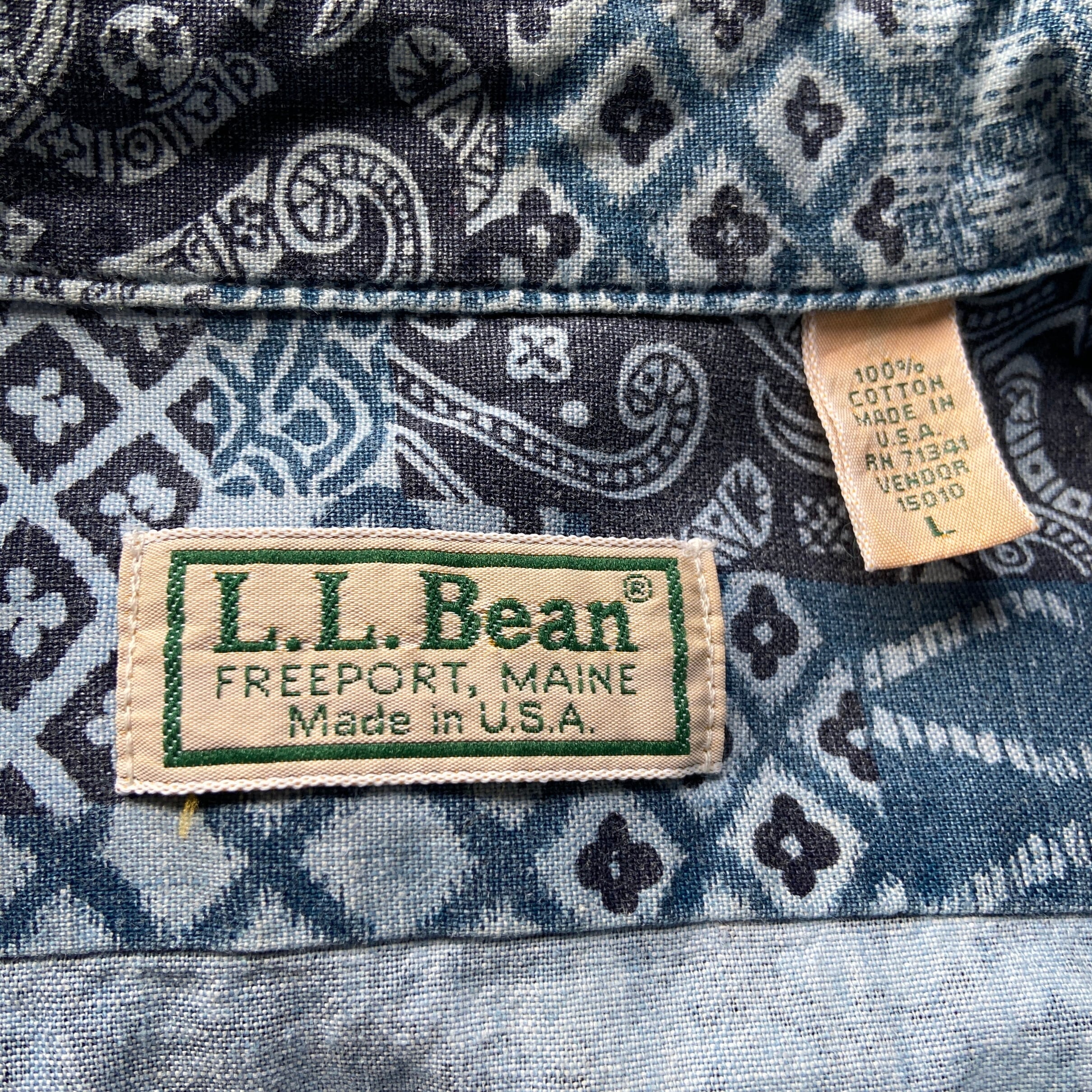 古着 L.L.BEAN エルエルビーン パッチワーク 長袖シャツ | gulatilaw.com