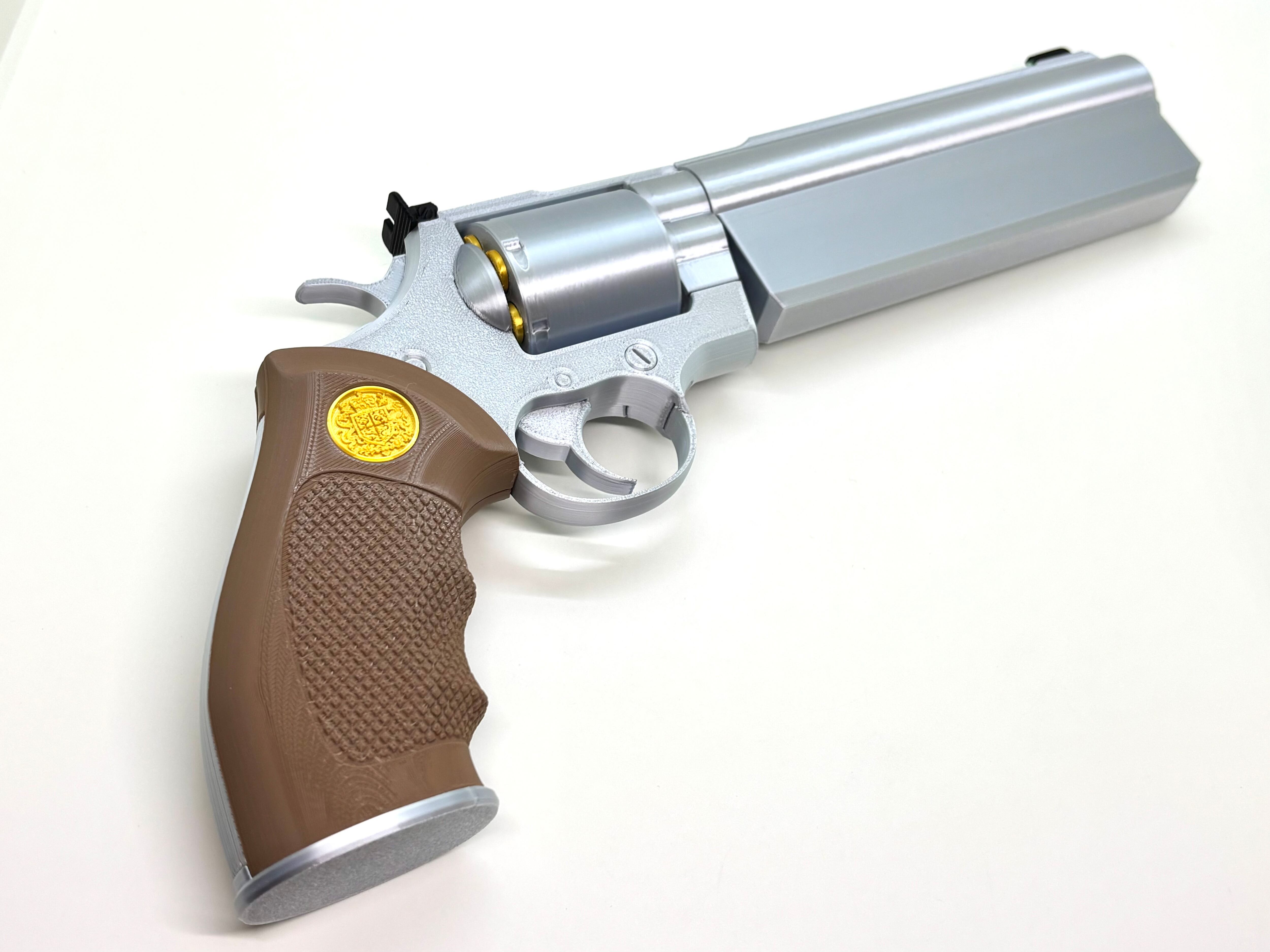バイオハザード風 マグナム リボルバー コスプレ用小道具観賞用模型 発射機能なし バイオハザード風 バリーのリボルバー（発射機能なし、金属なし） | 3D