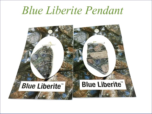 【ヘブン&アース社製】ブルーリべライト(ケ・セラ・ストーン)ペンダント(チェーン付)