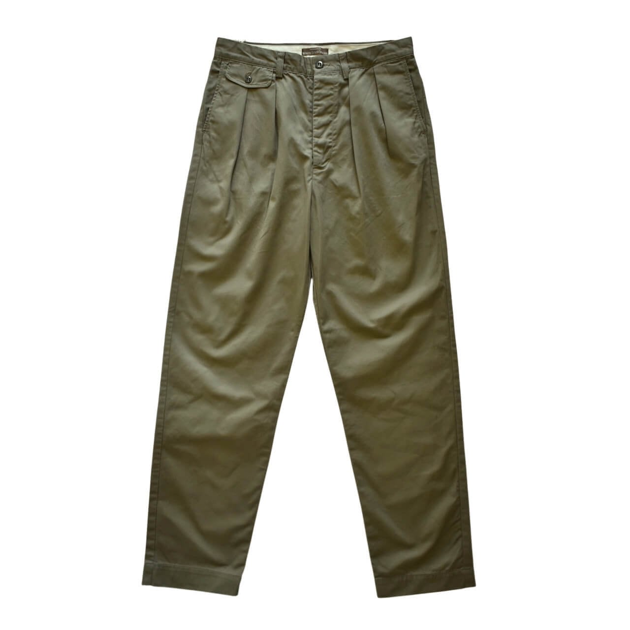 WORKERS / Officer Trousers 2Tuck 10oz USMC Khaki Chino